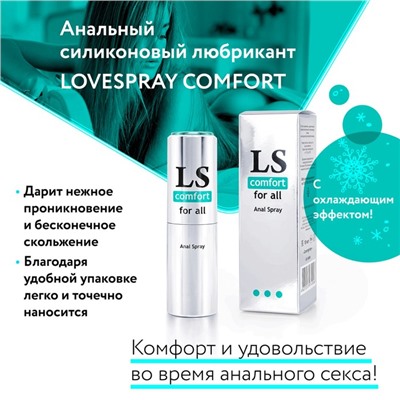 Анальный лубрикант Lovespray Comfort, с охлаждающим эффектом, 18 мл