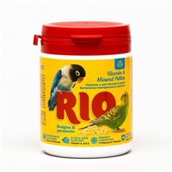 Витаминно-минеральные гранулы RIO для волнистых и средних попугаев, 120 г