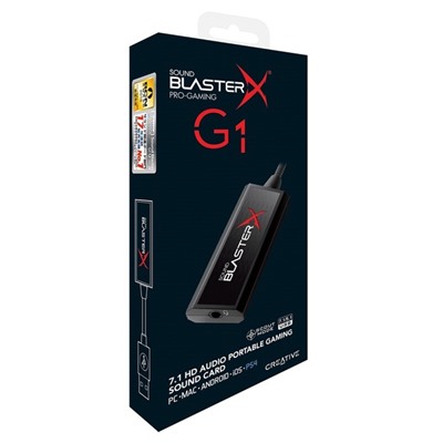 Звуковая карта Creative USB Sound BlasterX G1 (BlasterX Acoustic Engine Pro) 7.1 Ret