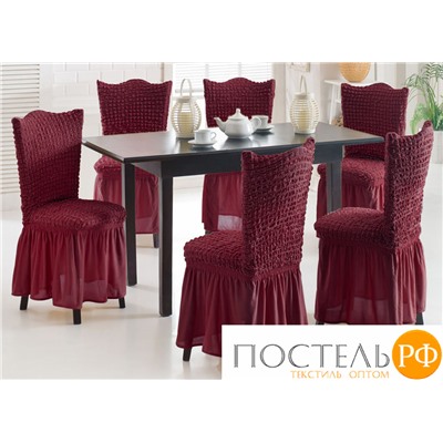 Чехлы для стульев КМ-6/6055 6 шт Домашний текстиль Код: 4062