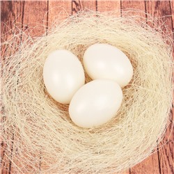 Набор яиц для декорирования, 3 шт в гнезде, цвет белый