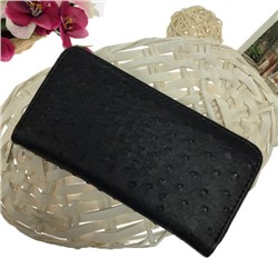 Стильный женский кошелек Lavelly из эко-кожи чёрного цвета на молнии.