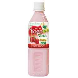 Напиток негазированный Алоэ и Клубника "Yogovera Strawberry" Корея 500мл