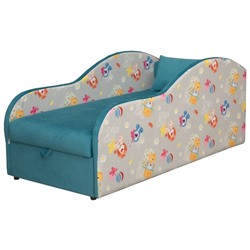 Детский диван «Кенгуру 4», механизм подъёма, цвет бирюзовый/серый