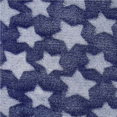 Плед «Звездопад» цвет синий 80×100 см, пл. 210 г/м², 100% п/э