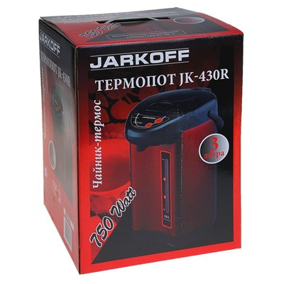 Термопот Jarkoff JK-430R, 3 л, 750 Вт, красный