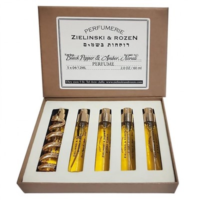 Подарочный парфюмерный набор Zilinski & Rozen Black Pepper & Amber, Neroli унисекс 5 в 1