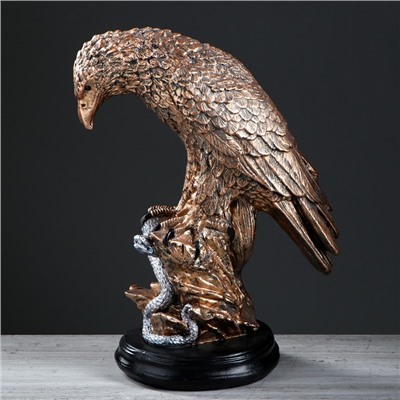 Статуэтка "Орёл со змеёй", бронзовая, гипс, 43 см