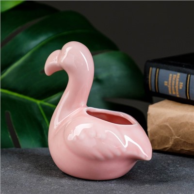 Горшок "Фламинго", розовый 10*10 см