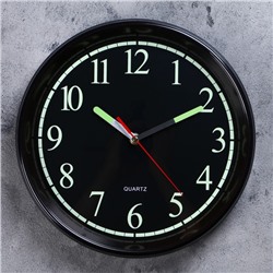 Часы настенные, серия: Классика, "Илони", плавный ход, d=30 см, флуоресцентные