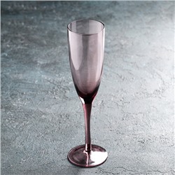 Бокал для шампанского Magistro «Пиаф», 220 мл, цвет розовый