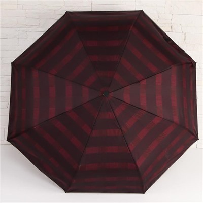 Зонт полуавтоматический «Клетка», 3 сложения, 8 спиц, R = 49 см, цвет МИКС