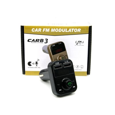 Автомобильный FM-трансмиттер - CARB3 Bluetooth (черный)