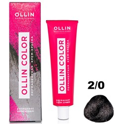 Перманентная крем-краска для волос  COLOR 2/0 OLLIN 60 мл