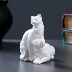 Фигура "Коты ключик-замочек" белый 5х5х10 см