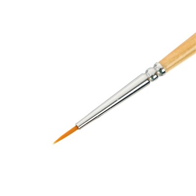 Кисть «Сонет» № 00, синтетика, круглая, длинная ручка, покрытая лаком