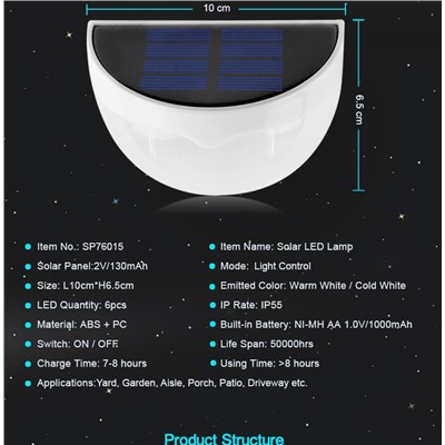 Уличный ночник "Светлячок" на солнечной батарее Solar Led Lamp
