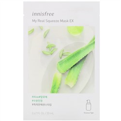 Innisfree, My Real Squeeze Mask EX, Aloe, 1 Sheet, 0.67 fl oz (20 ml)