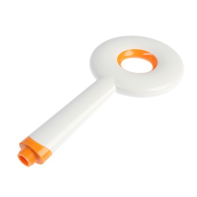 Душевая лейка ZEIN Z410, пластик, 1 режим, цвет белый/оранжевый