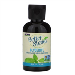 Now Foods, Better Stevia, подсластитель с нулевой калорийностью в жидкой форме, глицериновый экстракт, 59 мл (2 жидких унции)