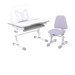 Комплект парта и стул с чехлом Rifforma SET-07 LUX Белый/Цвет кромки Серый