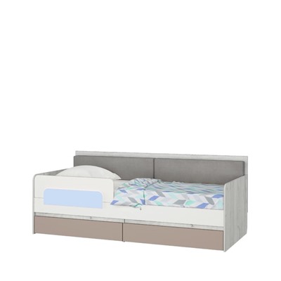 Кровать-тахта с подушками «Зефир № 900.4», 2000 × 900 мм, цвет дуб эльза / мокко