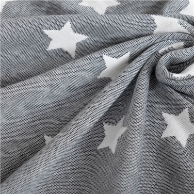 Одеяло детское «Крошка Я» Тёмно-серые звёзды 140×200, жаккард, 100% хлопок