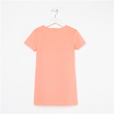 Сорочка для девочки, цвет персиковый, рост 104
