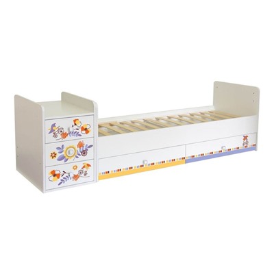 Детская кровать-трансформер «Фея 1100», цвет белый «Прогулка»