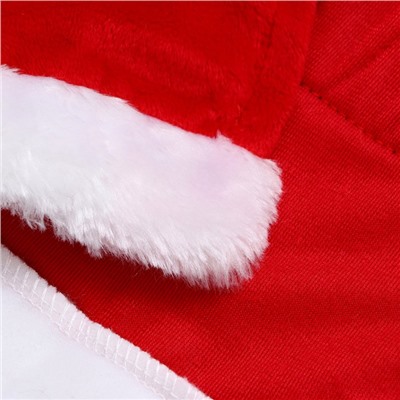 Новогодний костюм "Санта",  размер S (ДС 23, ОШ 30,  ОГ 40 см)