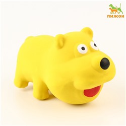 Игрушка пищащая для собак из латекса "Пес", 9 см, жёлтая