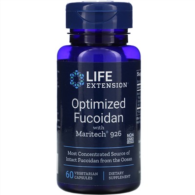 Life Extension, Оптимизированный фукоидан с Maritech 926, 60 растительных капсул