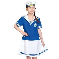 Карнавальный костюм «Морячка», рубашка, юбка, бескозырка, р. 32-34, рост 128-134 см