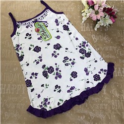 Рост 164 (детальные размеры на фото). Подростковая ночная сорочка Nightgown с принтом аметистового цвета.