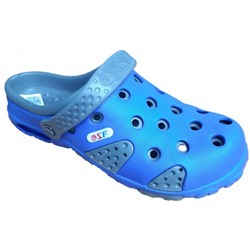 Туфли Эмальто кроксы для девочки т-034в голубой