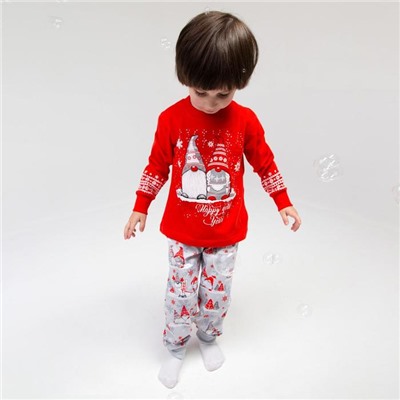Пижама детская, цвет красный, рост 86 см
