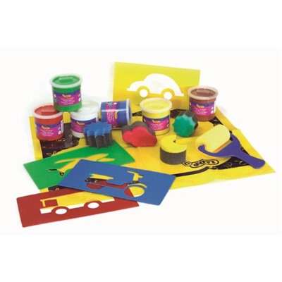 Набор красок для рисования руками с аксессуарами в чемодане, JOVI, для малышей