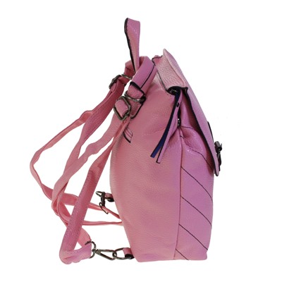 Стильная женская сумка-рюкзак Freedom_walk из эко-кожи нежно-розового цвета.