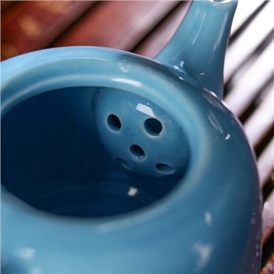 Набор для чайной церемонии «Небо», 7 предметов: чайник 180 мл, 6 пиал 70 мл, цвет голубой