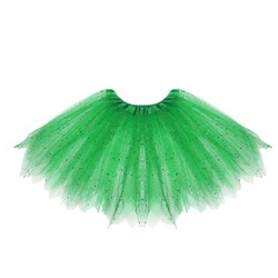 Карнавальная юбка "Блеск", 3-х слойная 4-6 лет, цвет зеленый