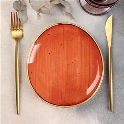 Блюдо сервировочное «Сапфир», 18×16,5×2 см, цвет оранжевый