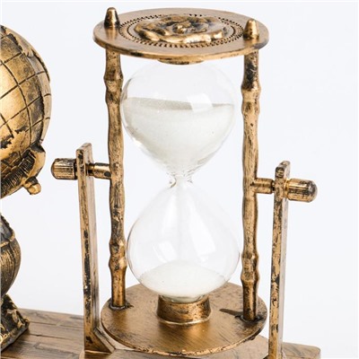 Песочные часы "Глобус", сувенирные, 15.5 х 7 х 12.5 см