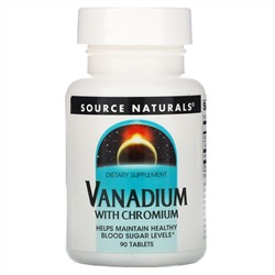 Source Naturals, Ванадий с хромом, 90 таблеток
