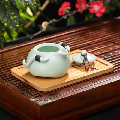 Набор для чайной церемонии «Тясицу», 8 предметов: чайник, 4 чашки, щипцы, салфеточка, подставка
