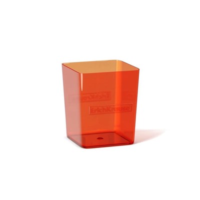 Стакан для пишущих принадлежностей ErichKrause Base 7,5 х 9 х 7,5 см, оранжевый неон