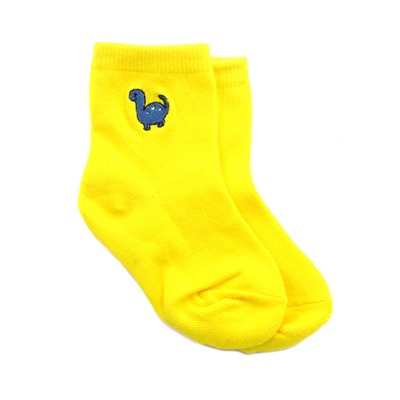 Детские носки 1-3 года 10-14 см  "Динозаврики" Жёлтые