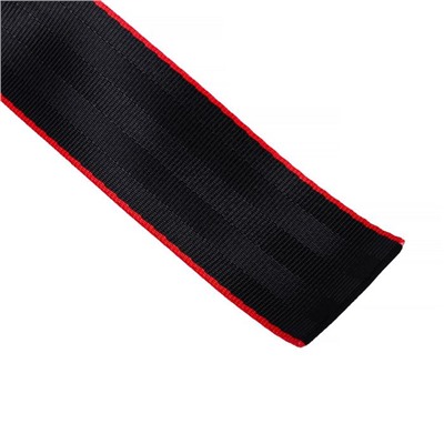 Нейлоновая лента, ремень 4.8 см × 3 м, черный с красным кантом
