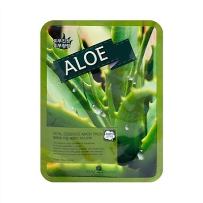 [MAYISLAND] Маска тканевая успокаивающая с экстрактом алоэ Real Essense Aloe Mask Pack, 25 мл