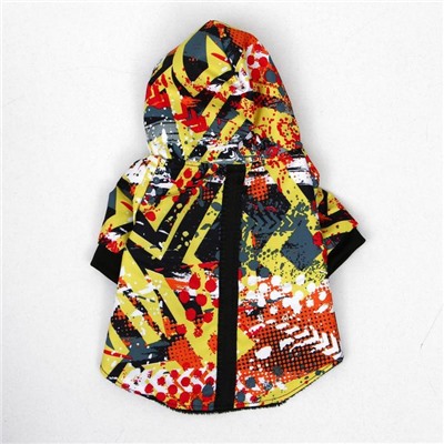Куртка с капюшоном на меховом подкладе, XS (ДС 18-20 см, ОШ 24 см, ОГ 27-30 см) микс цветов