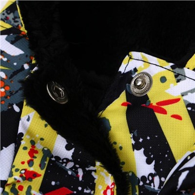 Куртка с капюшоном на меховом подкладе, XS (ДС 18-20 см, ОШ 24 см, ОГ 27-30 см) микс цветов